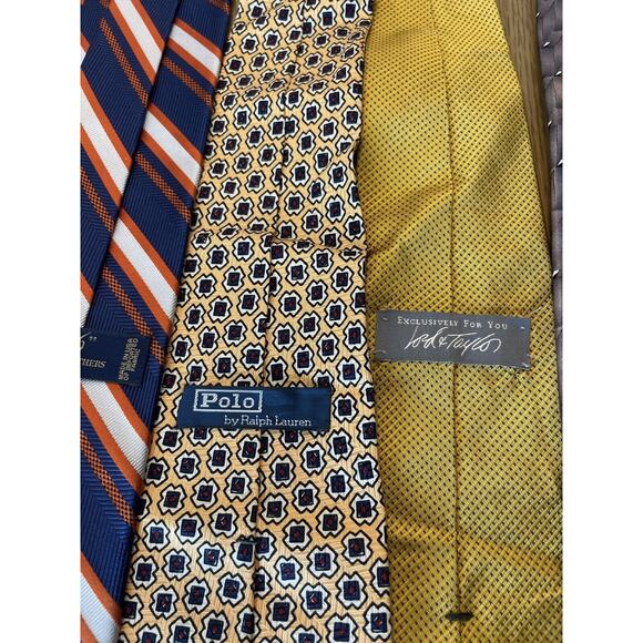 Men’s Designer Silk Tie Lot Valentino Brooks Bros Polo AD 56 Lord Taylor - Picture 7 of 14